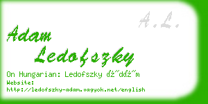 adam ledofszky business card